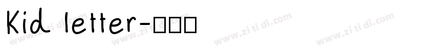 Kid letter字体转换